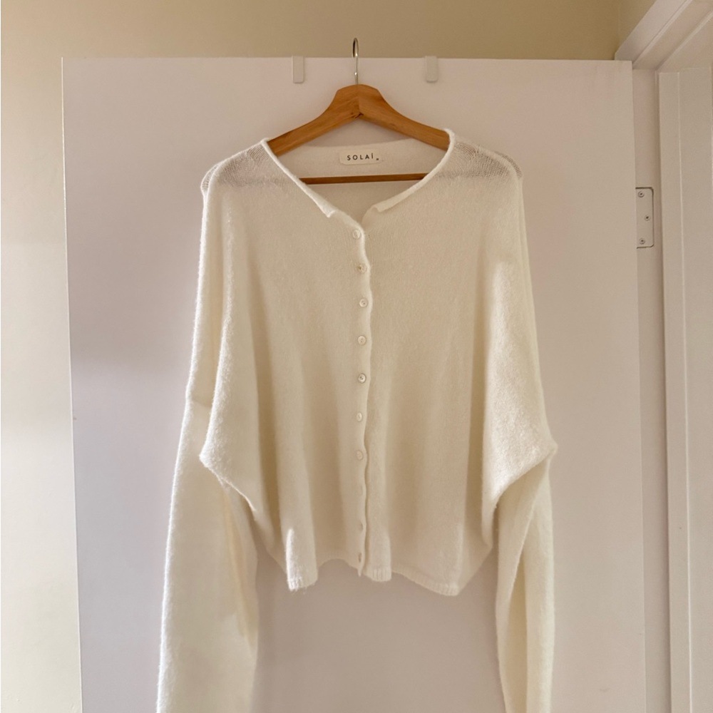 Solai the label white cardigan
